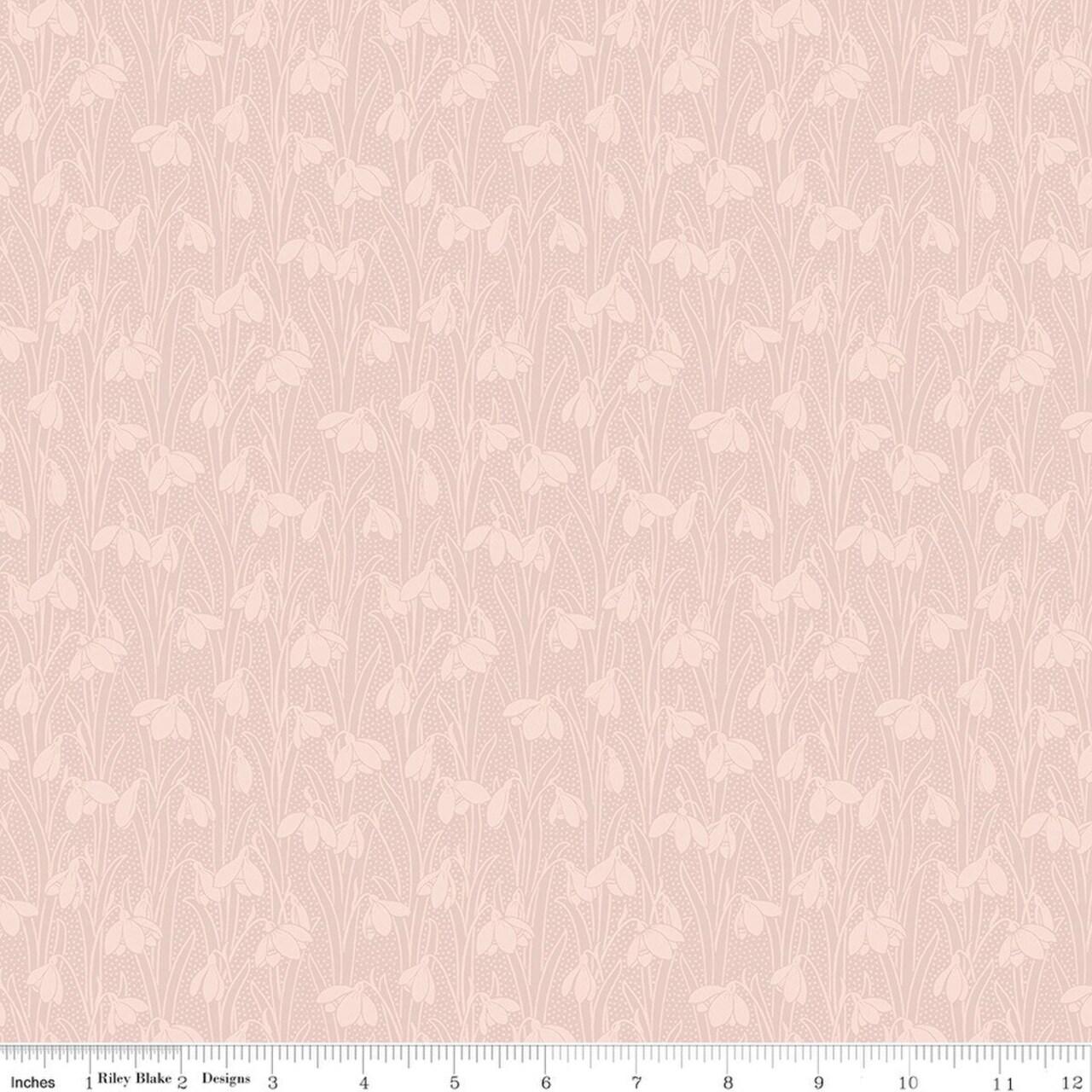 Fabric Liberty Blush Pink Snowdrop Spot Lasenby Silhouette by the Quarter Yard 01666871A